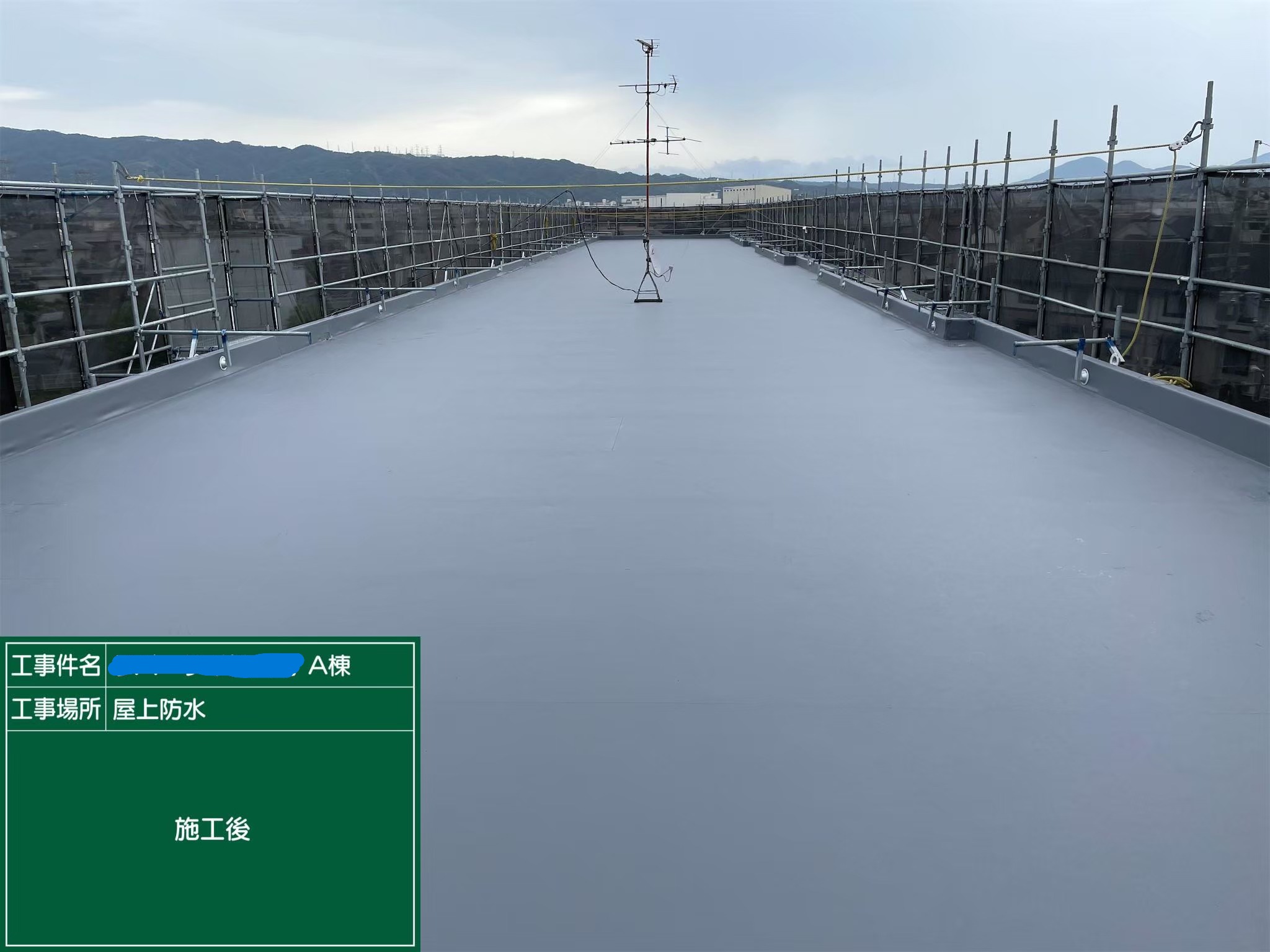 八尾市にて屋上雨漏り修理〈経年劣化で破れた防水シート〉